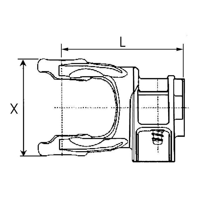 Machoire Extremite 1"3/8 6C 22X54 Verrou A Poussoir référence fournisseur BYP5070B0355